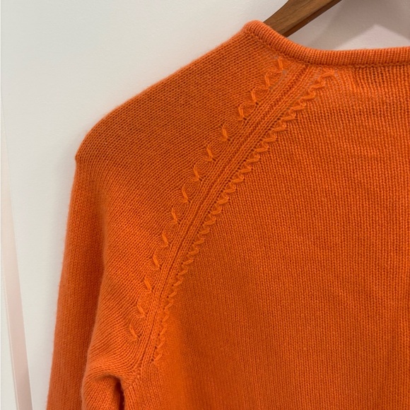Vintage Wendy B. Orange Cashmere Cardigan Size Large - Picture 8 of 10